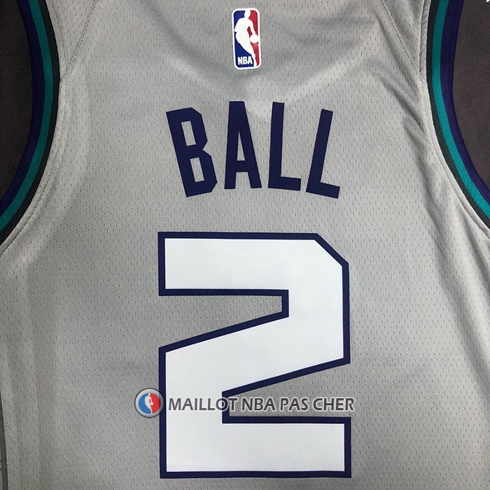 Maillot Charlotte Hornets Lamelo Ball NO 2 Ville Edition Gris